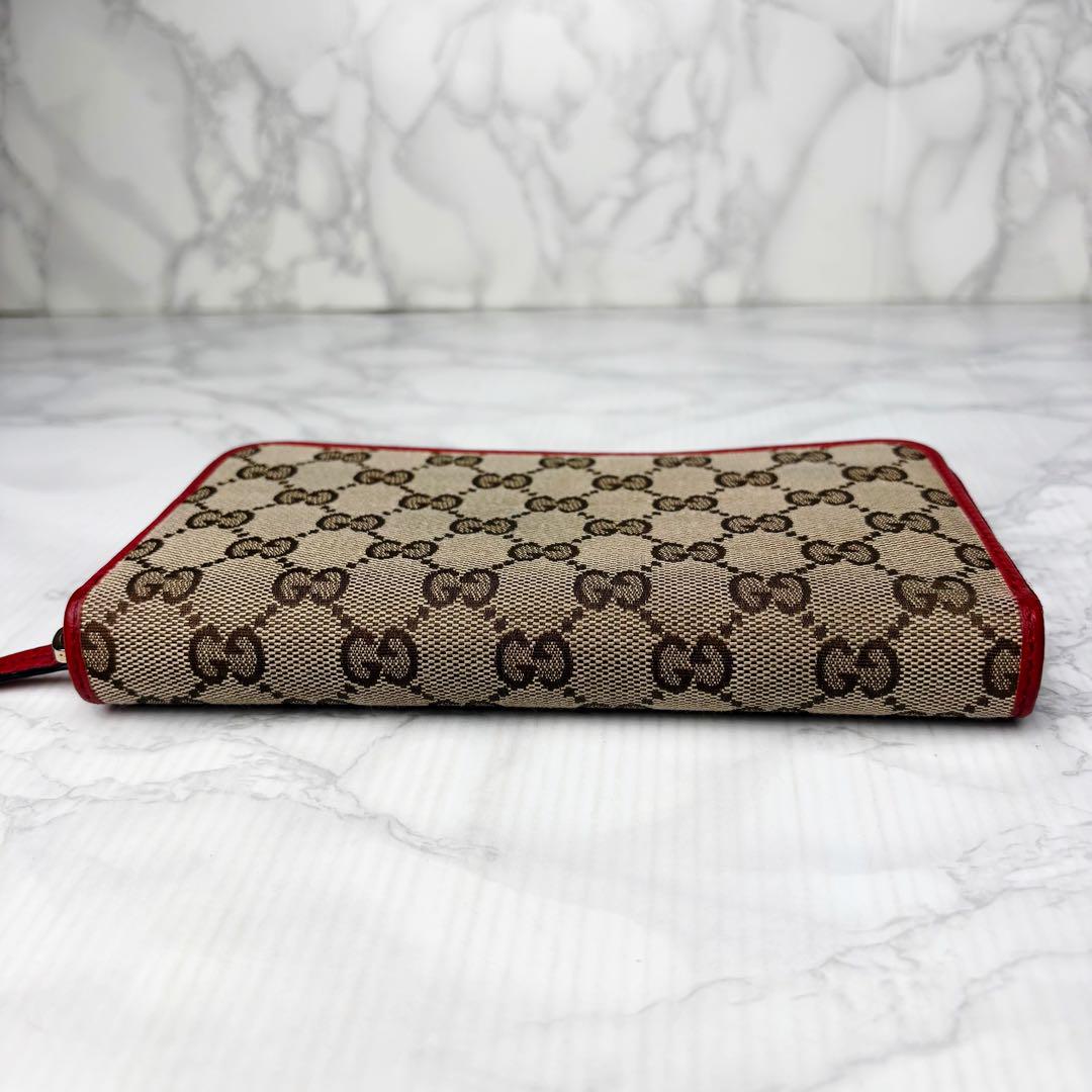 79 美品 GUCCI ラウンドファスナー 長財布 GGキャンバス nd1