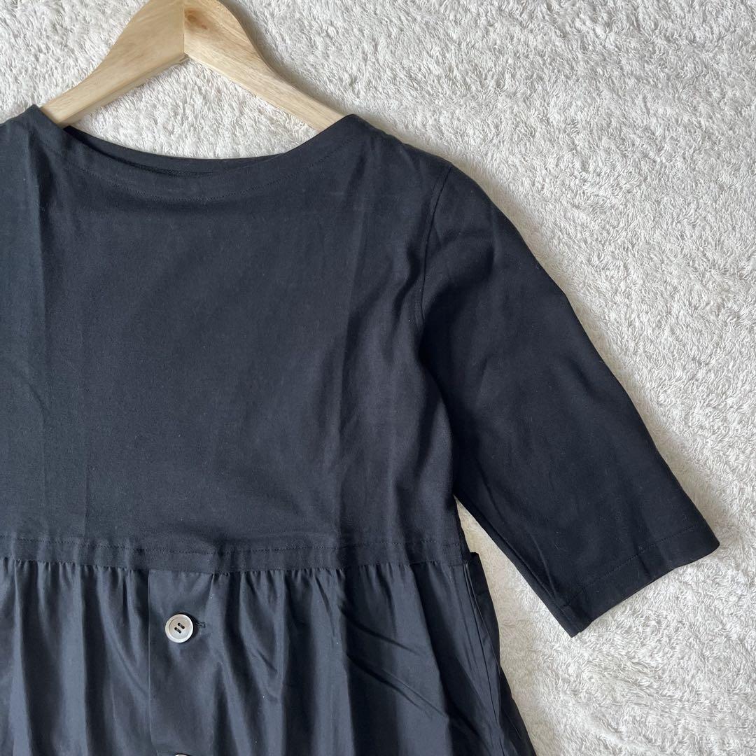 美品✨Y's YOHJI YAMAMOTO ロングワンピース　五部袖　切り替え