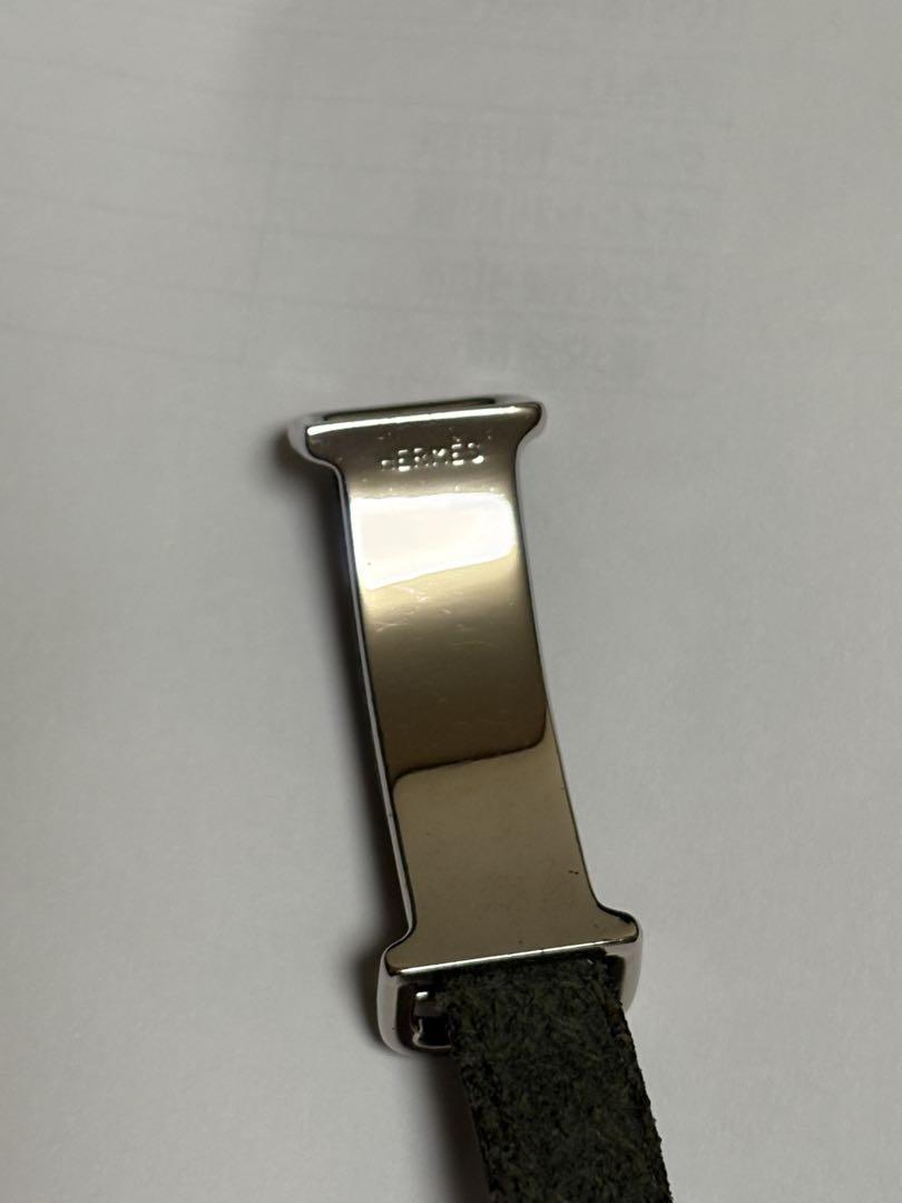 HERMES エルメス　アピ2 ブラックレザーブレスレット