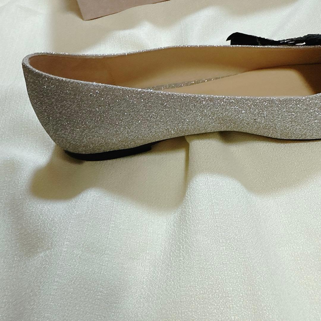 ジミーチュウ VEDA BALLERINA リボン バレエシューズパンプス ジミーチュウ VEDA BALLERINA リボン バレエシューズパンプス