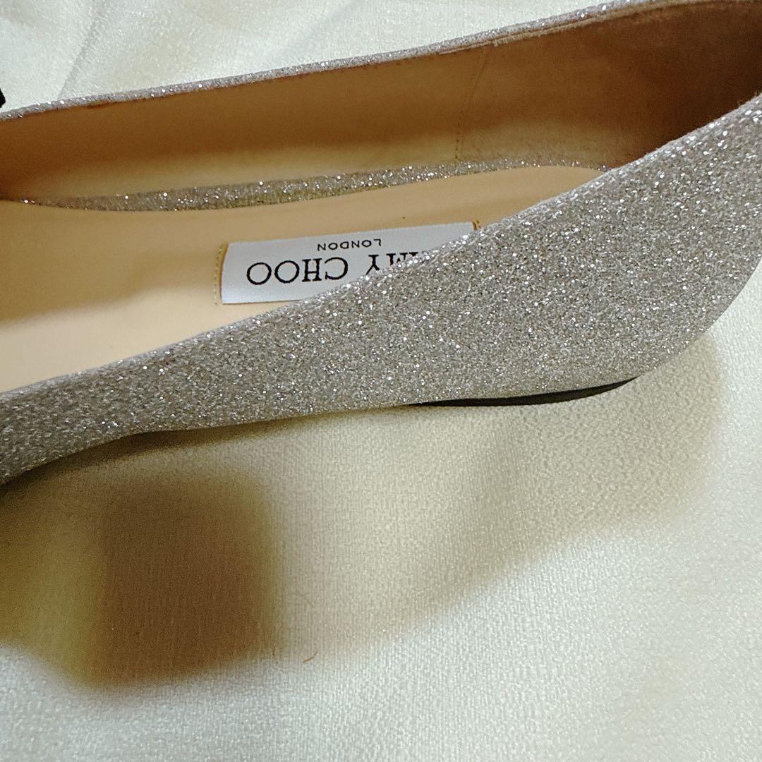 ジミーチュウ VEDA BALLERINA リボン バレエシューズパンプス ジミーチュウ VEDA BALLERINA リボン バレエシューズパンプス