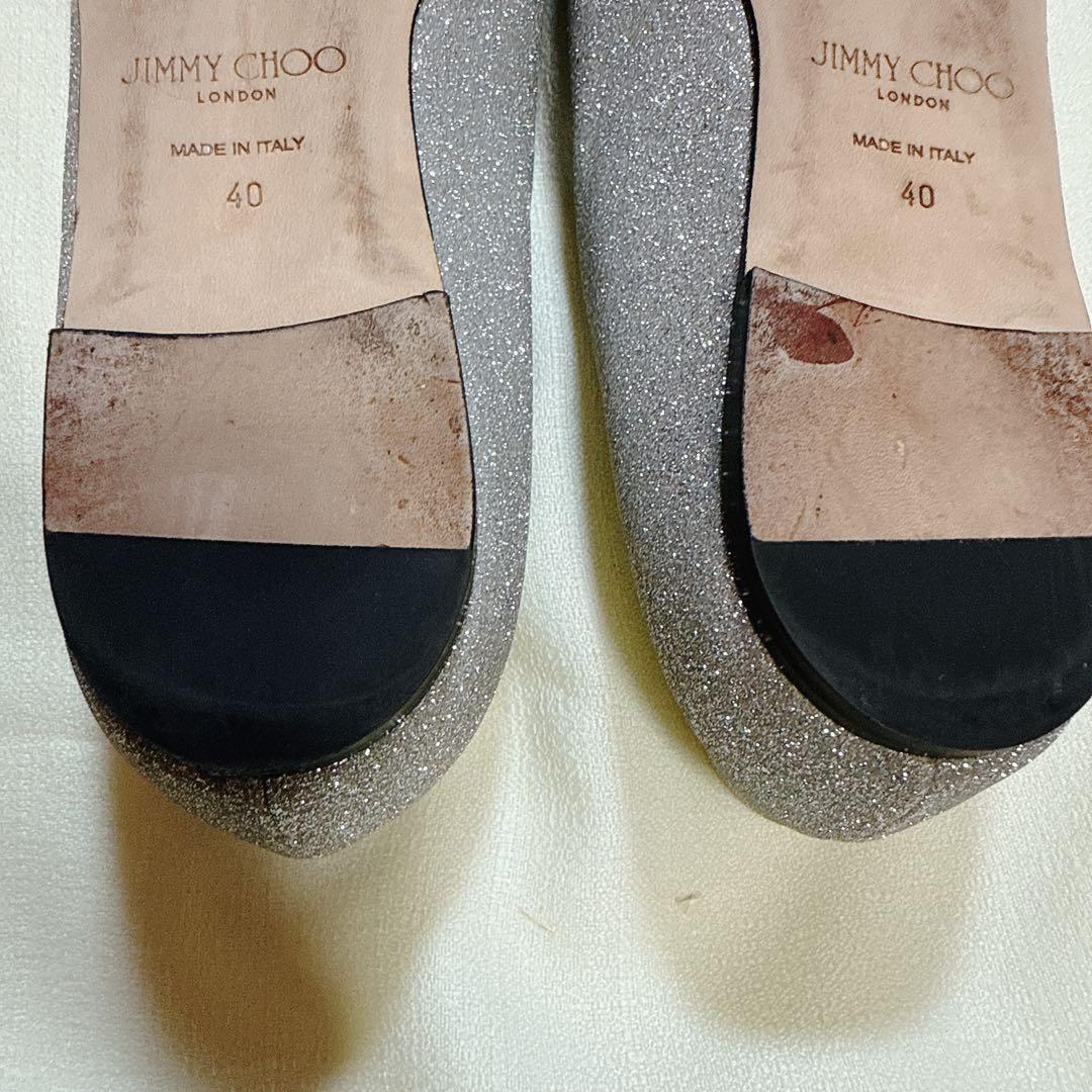 ジミーチュウ VEDA BALLERINA リボン バレエシューズパンプス ジミーチュウ VEDA BALLERINA リボン バレエシューズパンプス