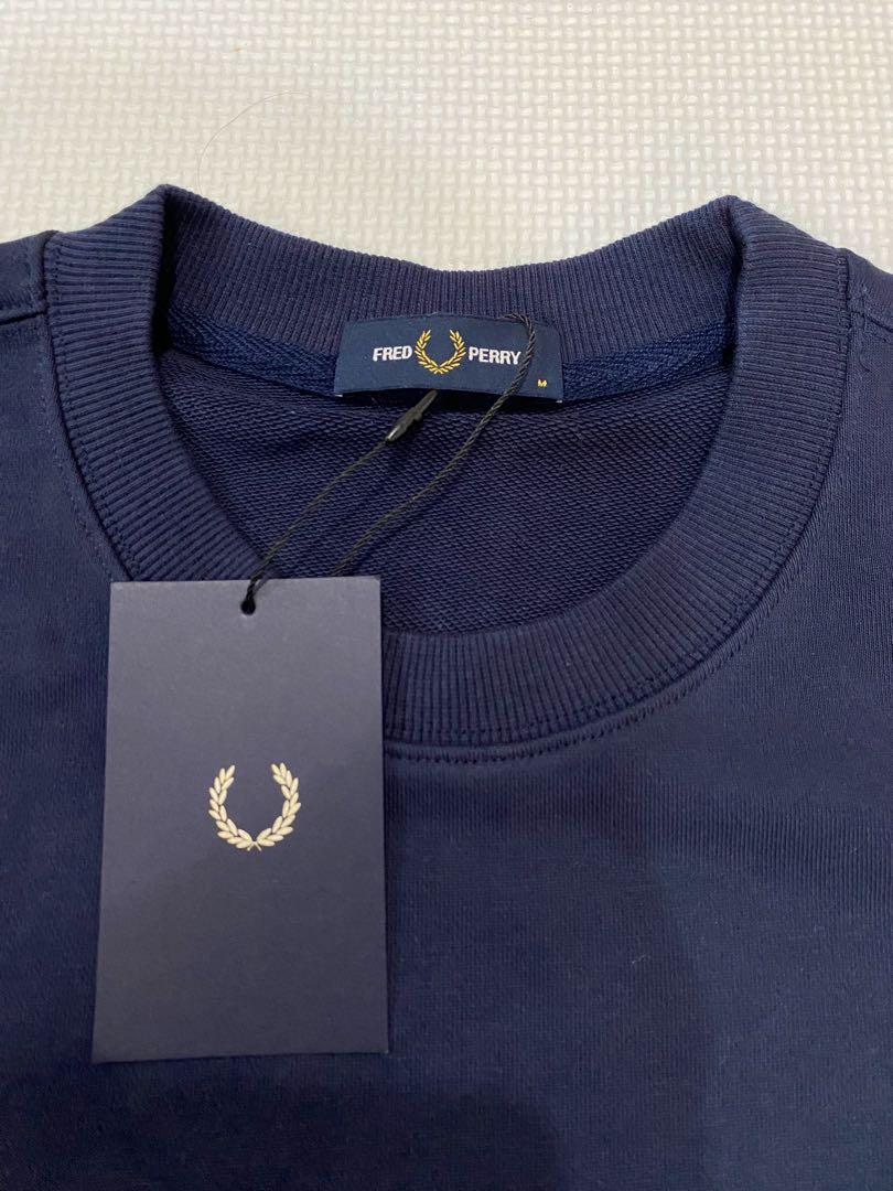 FRED PERRY スウェット クルーネック ネイビー