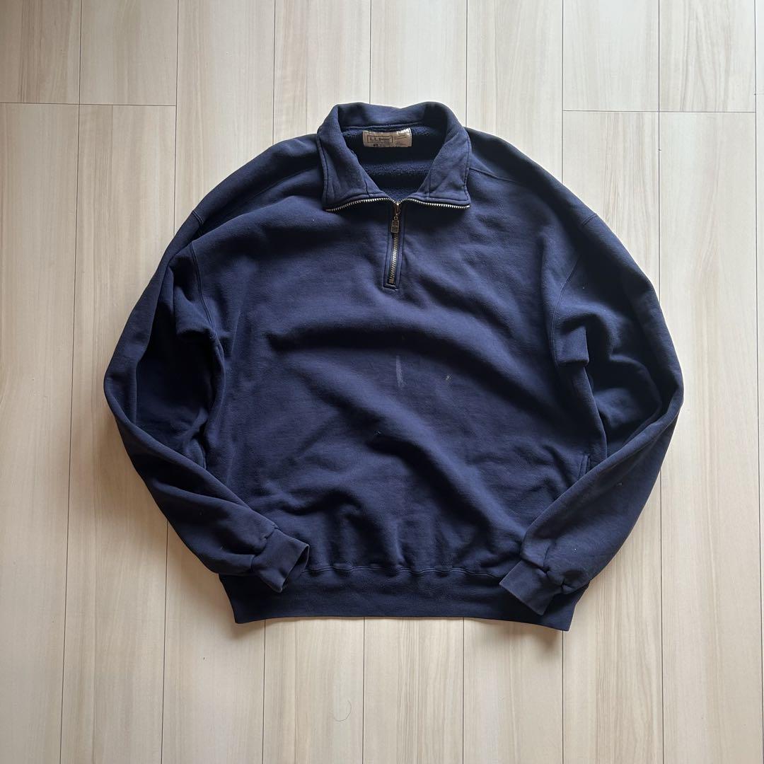 90s ラッセル×エルエルビーン ハーフジップスウェット アメリカ製 XXL
