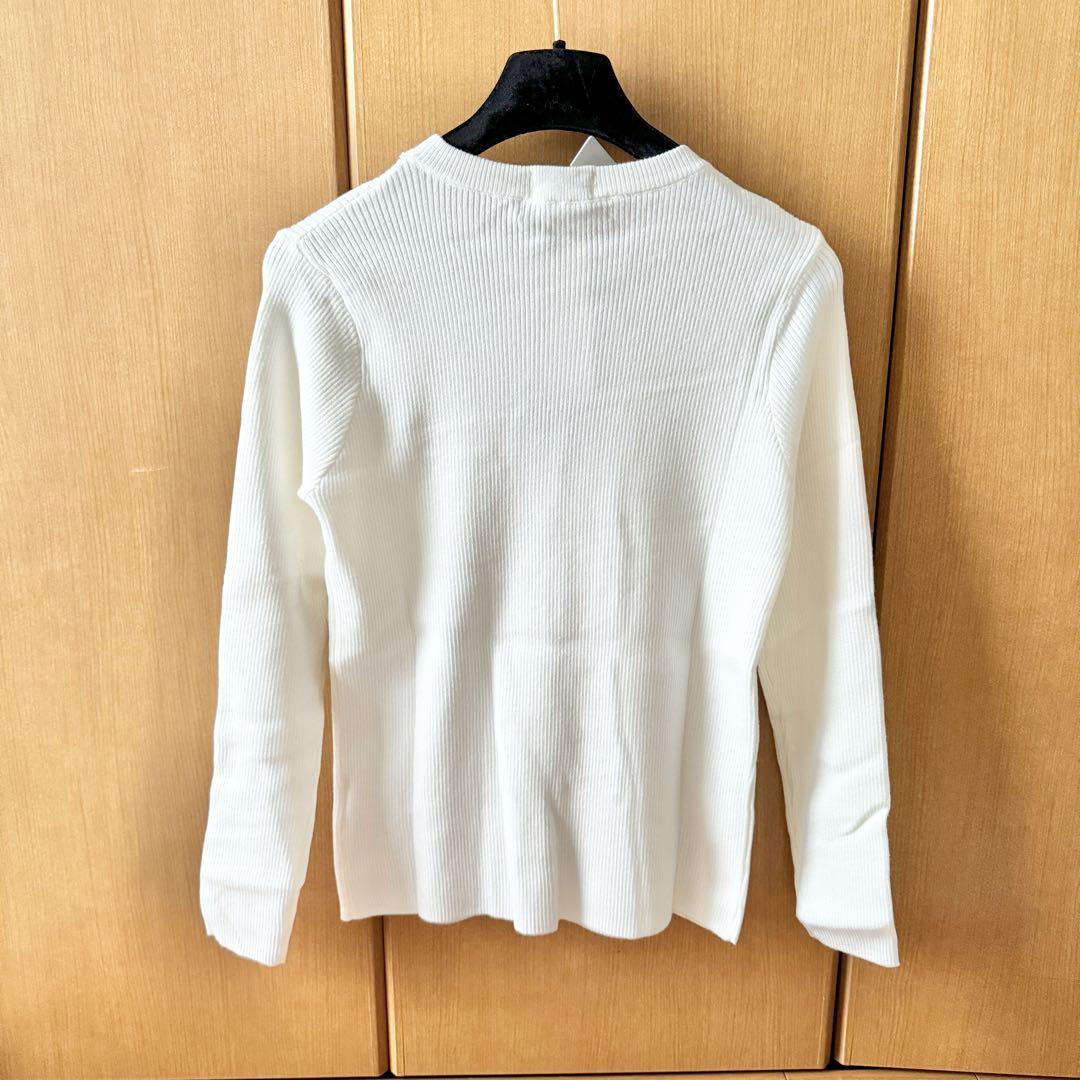最終値下げ新品✴︎CELINE✴︎ホワイトリブニットトップス