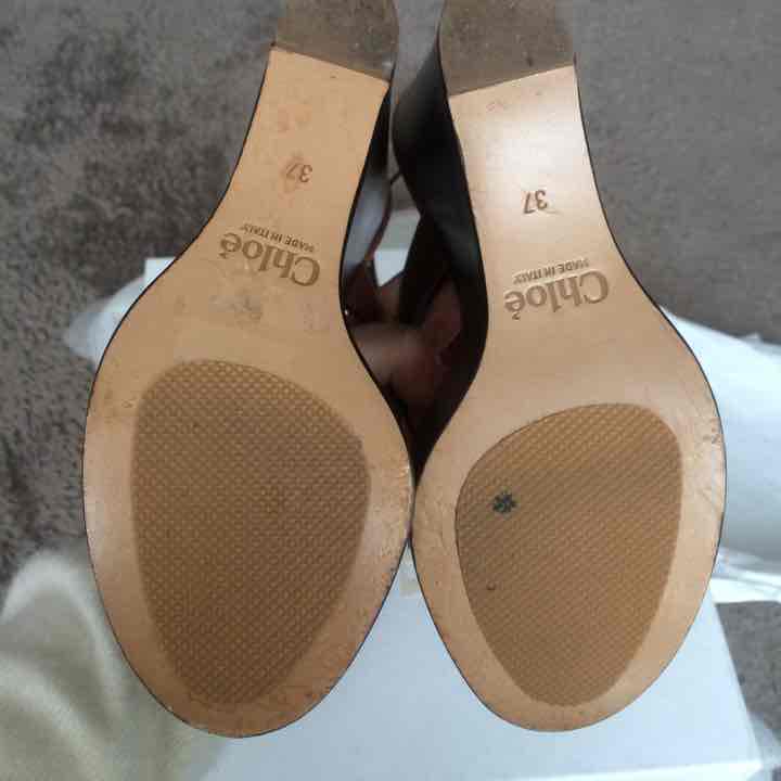 chloe定価9万以上♡金具付きウッドソールウェッジサンダル