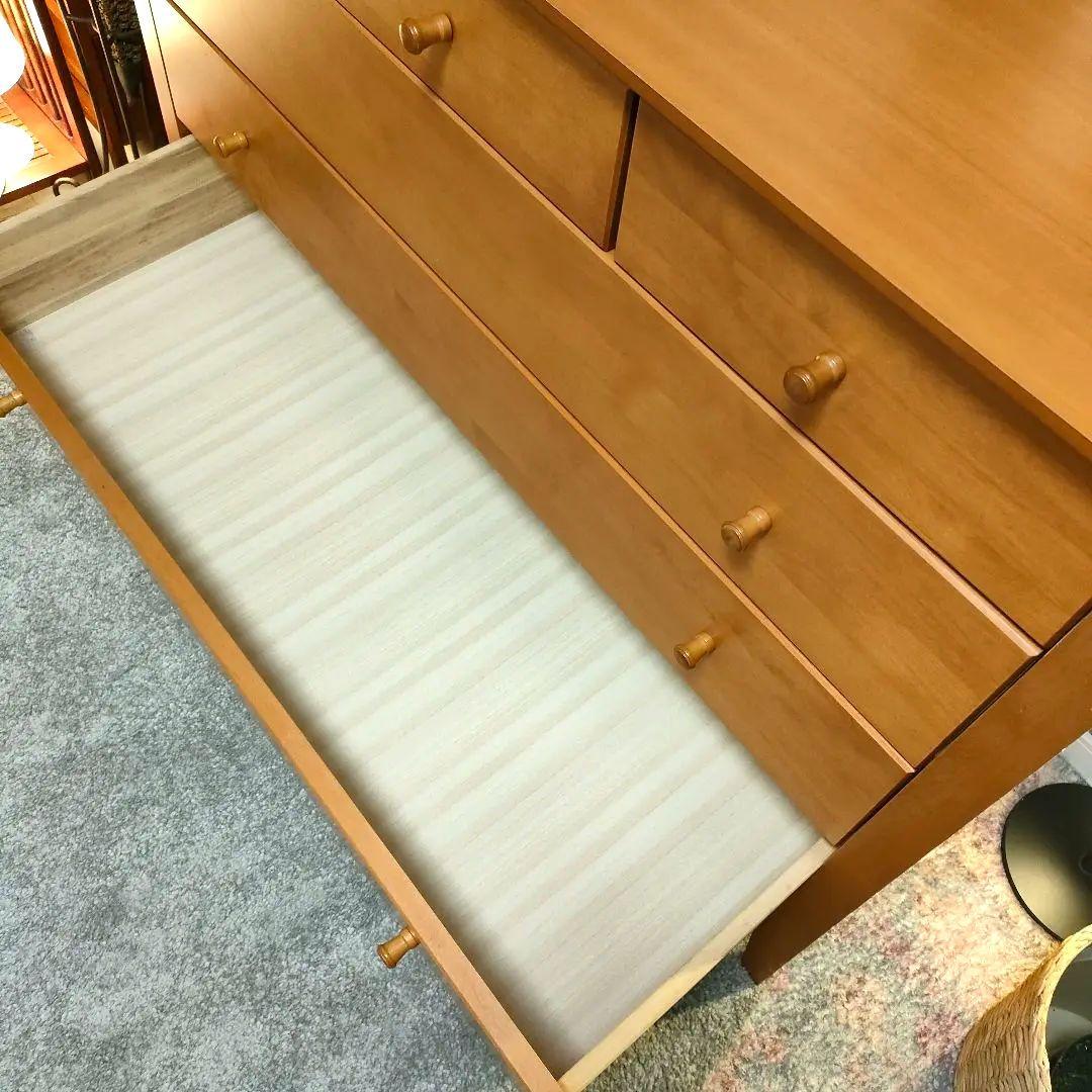 北欧風 4段7杯チェスト隠し引き出し付き