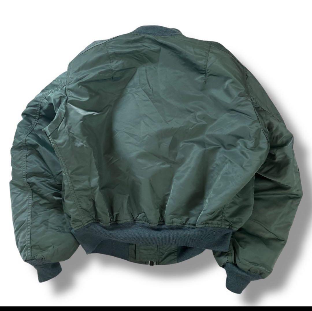 90s USA製 アルファインダストリーズ 50s復刻 MA-1 L セージ 90s USA製 アルファインダストリーズ 50s復刻 MA-1 L セージ