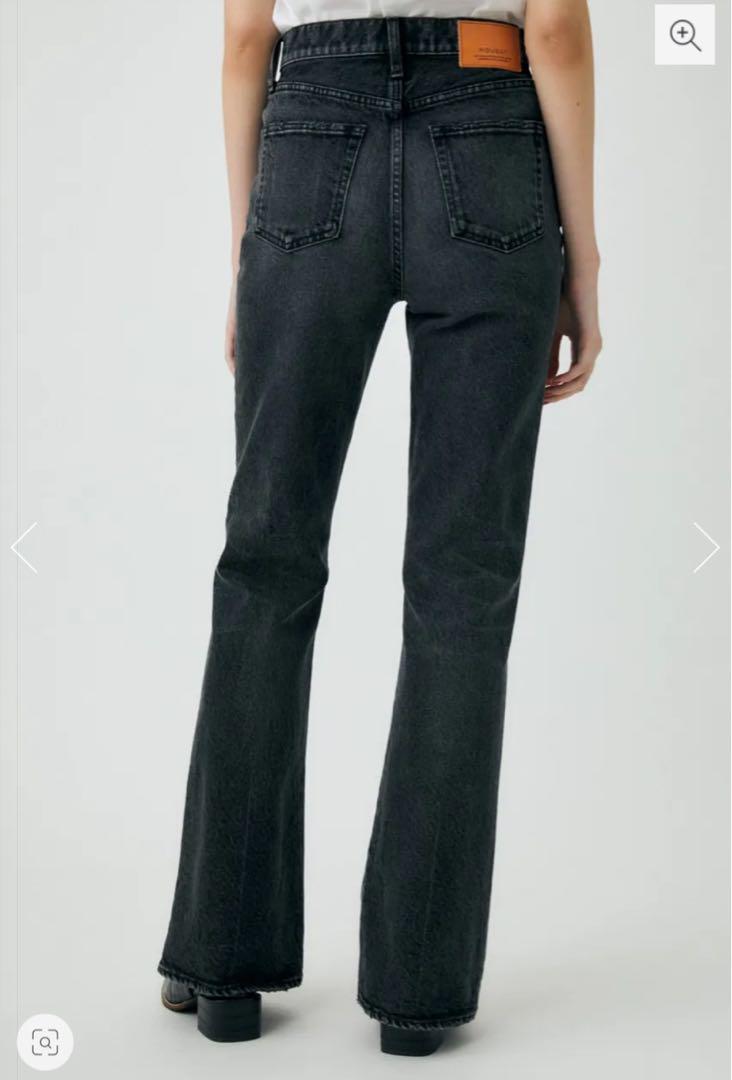 MOUSSY MVS BLACK FLARE デニム BLK フレア 22