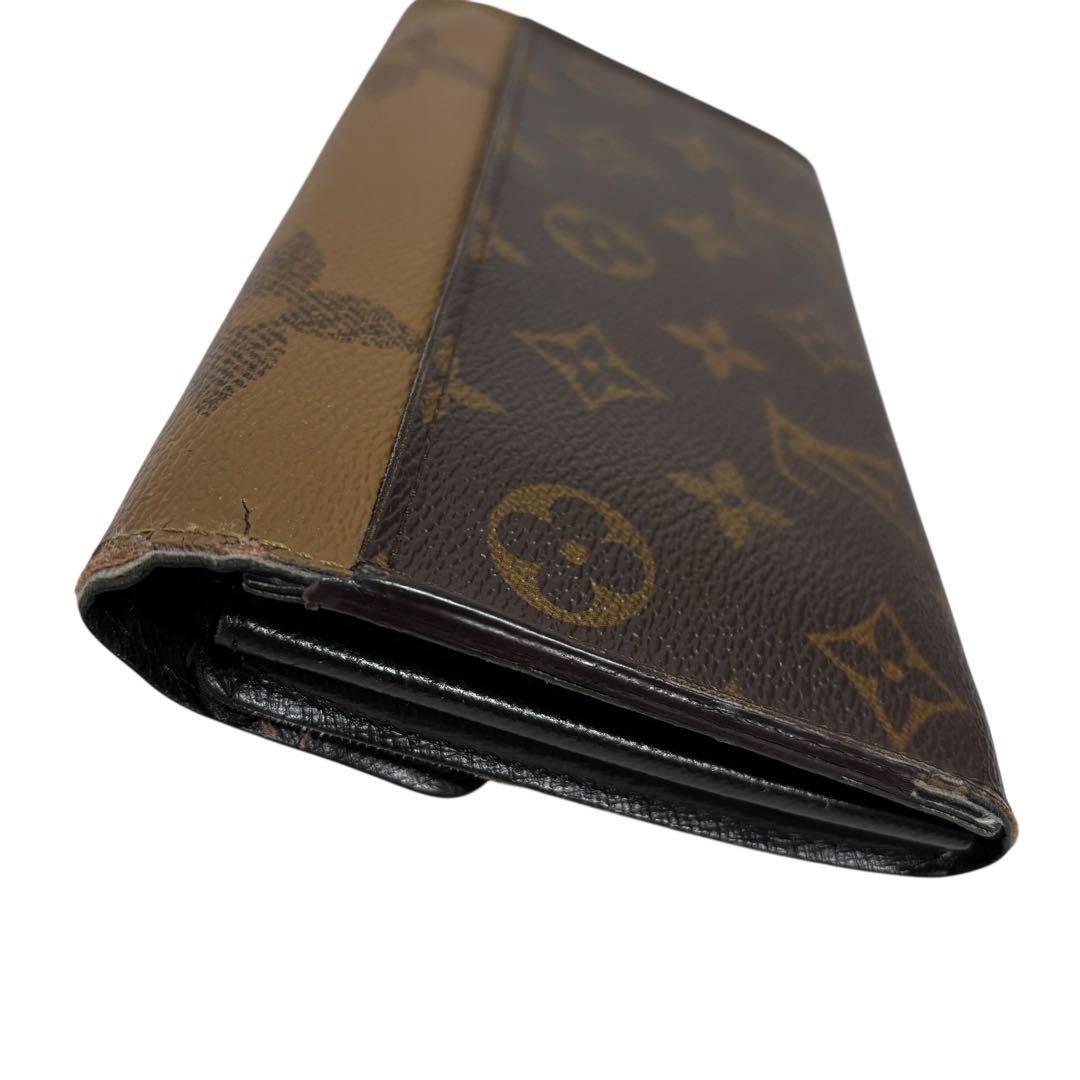 ルイヴィトン ジャイアント モノグラム リバース サラ LV 二つ折り 長財布