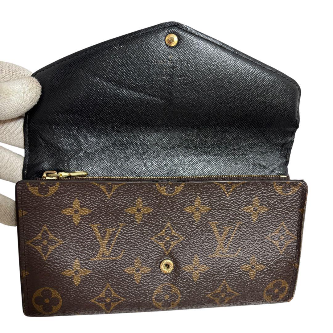 ルイヴィトン ジャイアント モノグラム リバース サラ LV 二つ折り 長財布