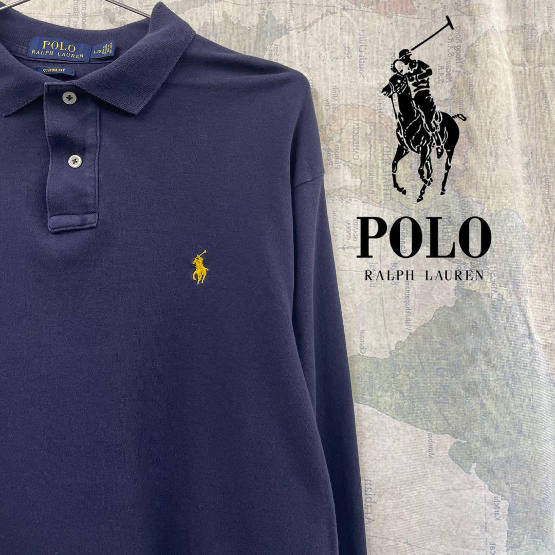 Polo Ralph Lauren ネイビー 長袖ポロシャツ