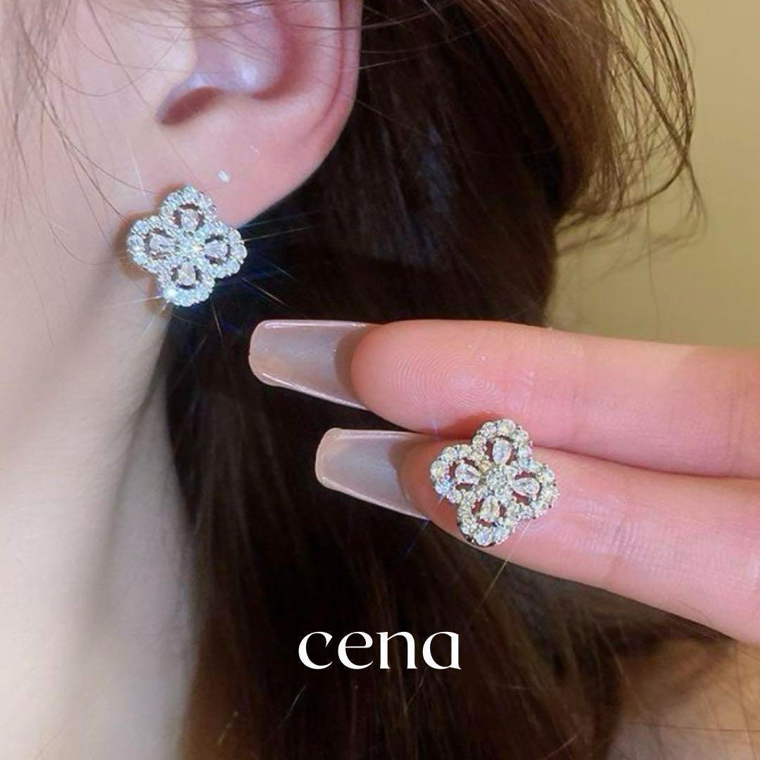 【予約】 よつ葉ダイヤモンドピアス アクセサリー