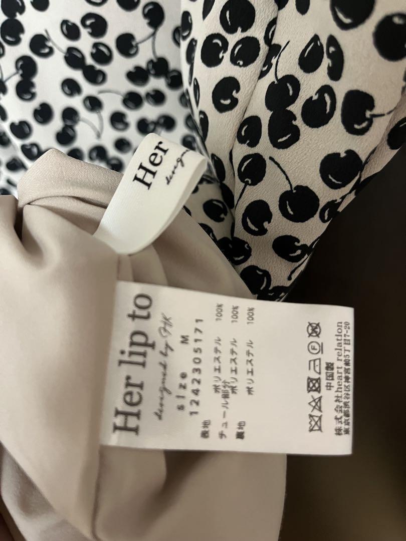 ワンピース Herlipto Cherry Patterm one piece M