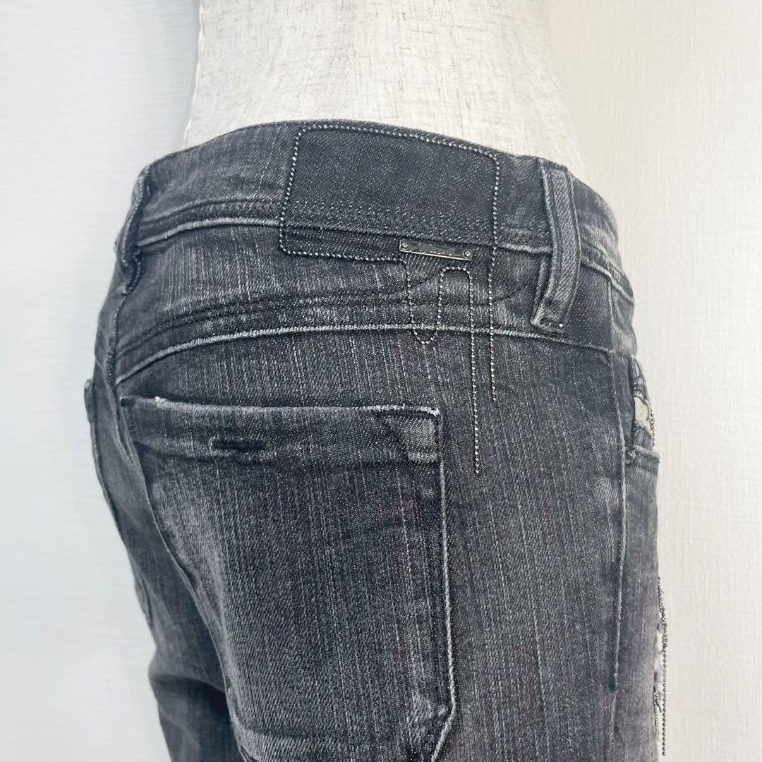 y2k✨️ DIESEL チェーン 装飾 ダメージ加工 ローライズ デニムパンツ