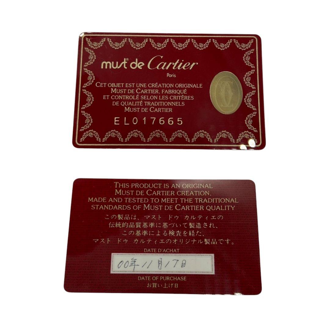 カルティエ クラッチバッグ s19 赤 マストライン ボルドー