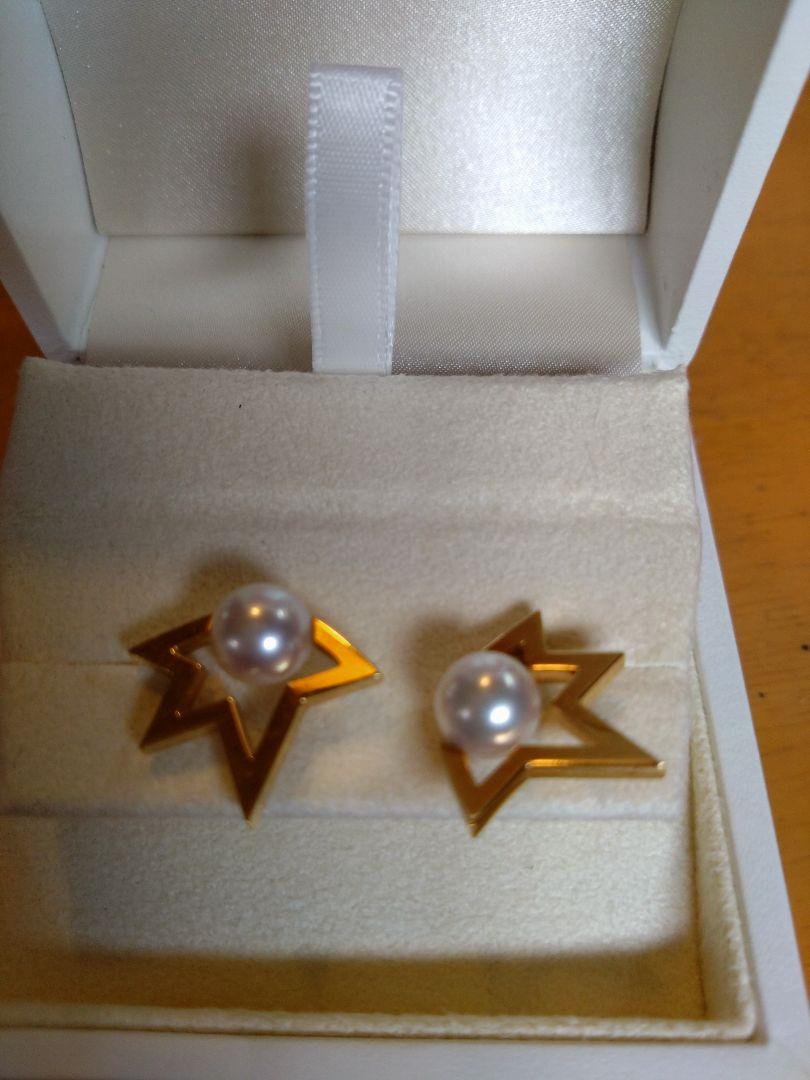 タサキ　コメット　ピアス　パール　ゴールド　アコヤ