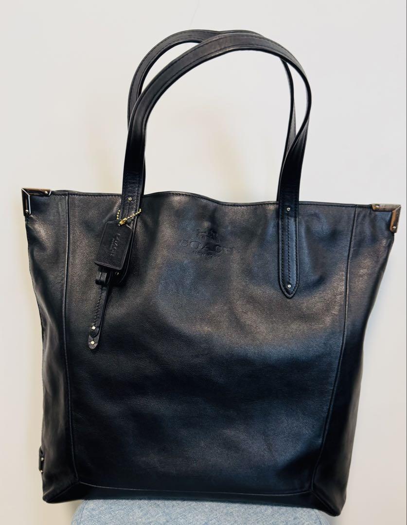 b*i様 COACH レザー トートバッグ 黒