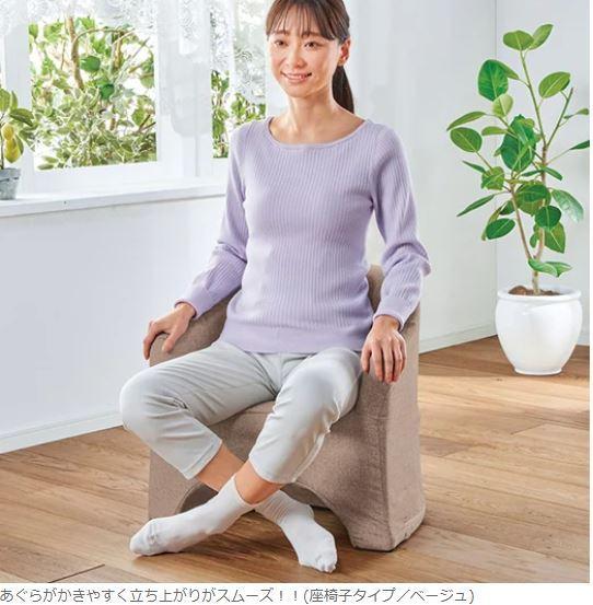 【新品アウトレット】軽くて便利なソファ座椅子（座タイプ ベージュ）マジかる椅子