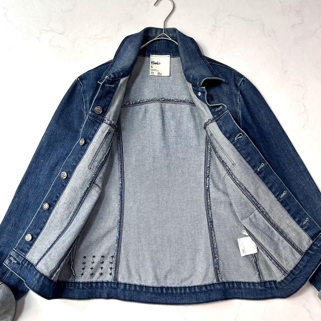 美品Ksubi スビ 十字マーク デニムジャケット ストレッチ素材