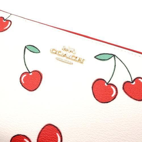 コーチ COACHサクランボ 財布 長財布 シグネチャー ラウンドファスナー