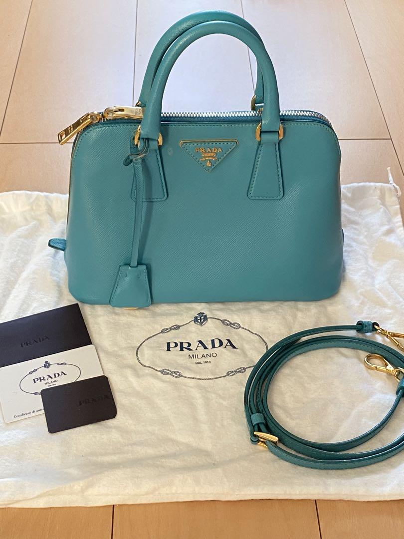 PRADA❣️プラダ　ラフィアーノラクス2wayハンドバッグ　ショルダーバッグ