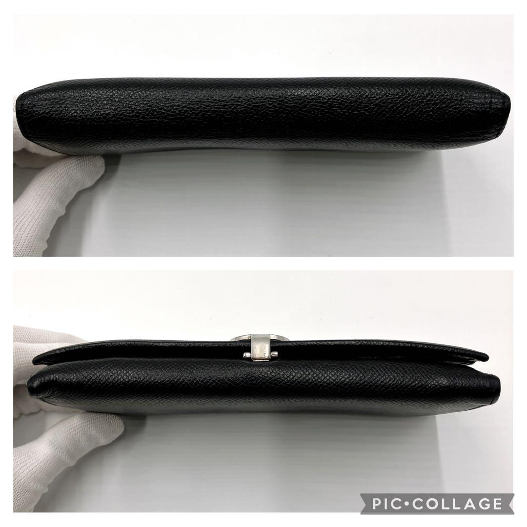 【美品】BVLGARI ブルガリ ビーゼロワン 長財布 シルバー金具 ブラック