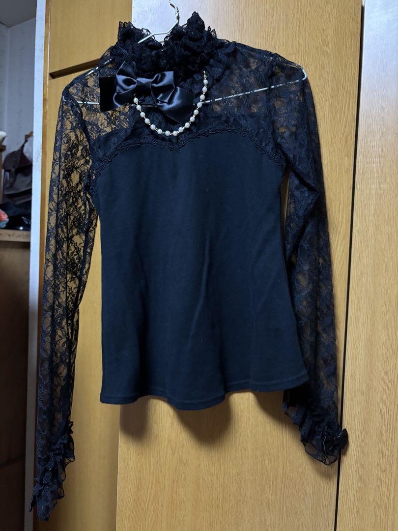 Angelic Pretty 黒レース カットソー