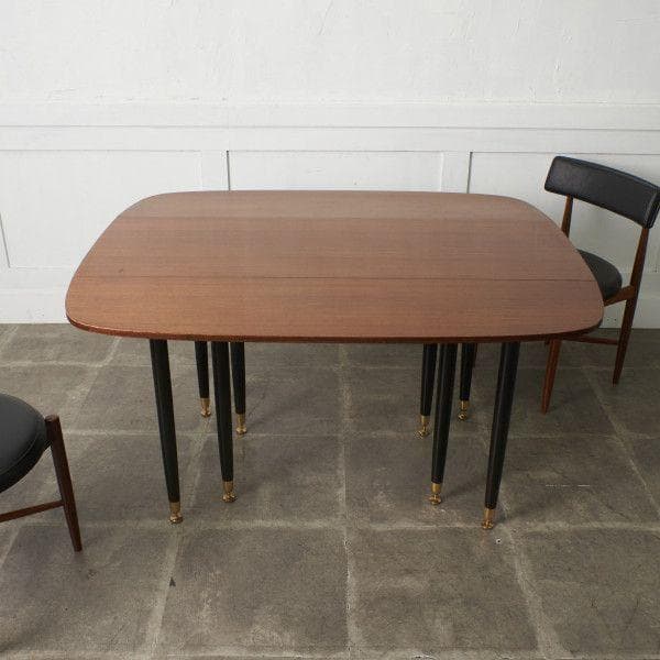 90880★G-Plan ドロップリーフダイニングテーブル Tola&Black