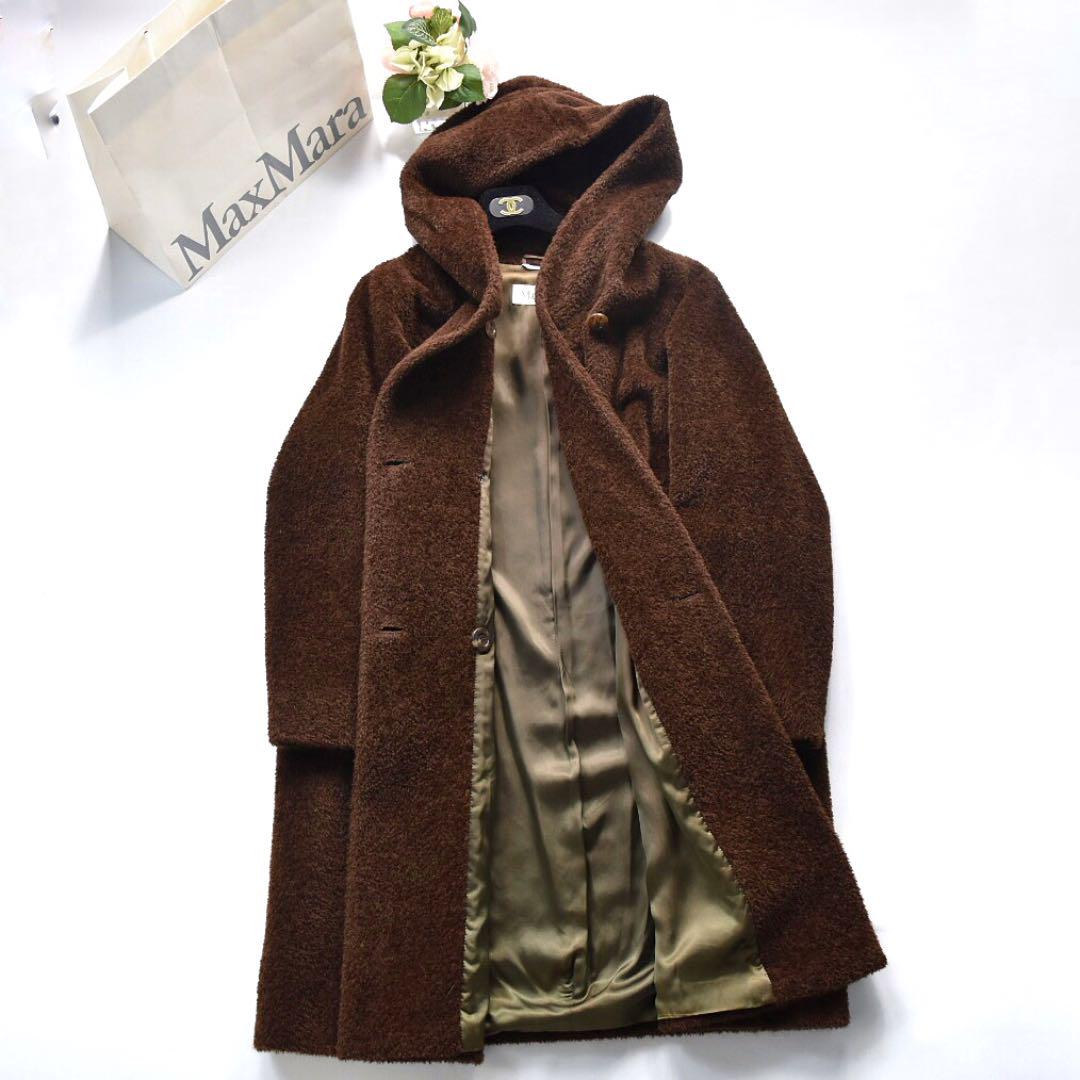 テディベア MaxMara ジャギー ふんわり コート NwmYh-m60970269843 最高級白タグ 上質 アルパカ チネリ