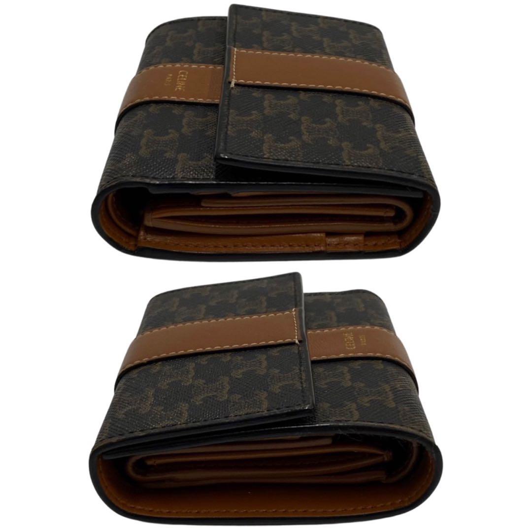 極 美品 セリーヌ スモール トリフォールド トリオンフ 三つ折り 財布