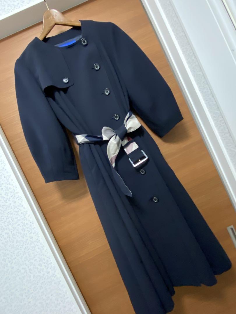 新品ブルーレーベルクレストブリッジ★ダブルクロスジョーゼットドレスコート