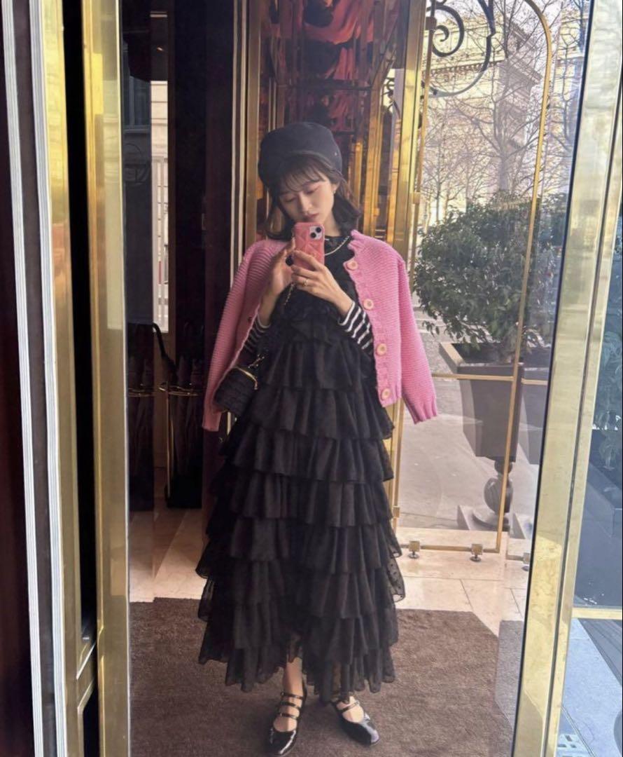 Bibiy.SARA RUFFLED MIDI DRESS ワンピース