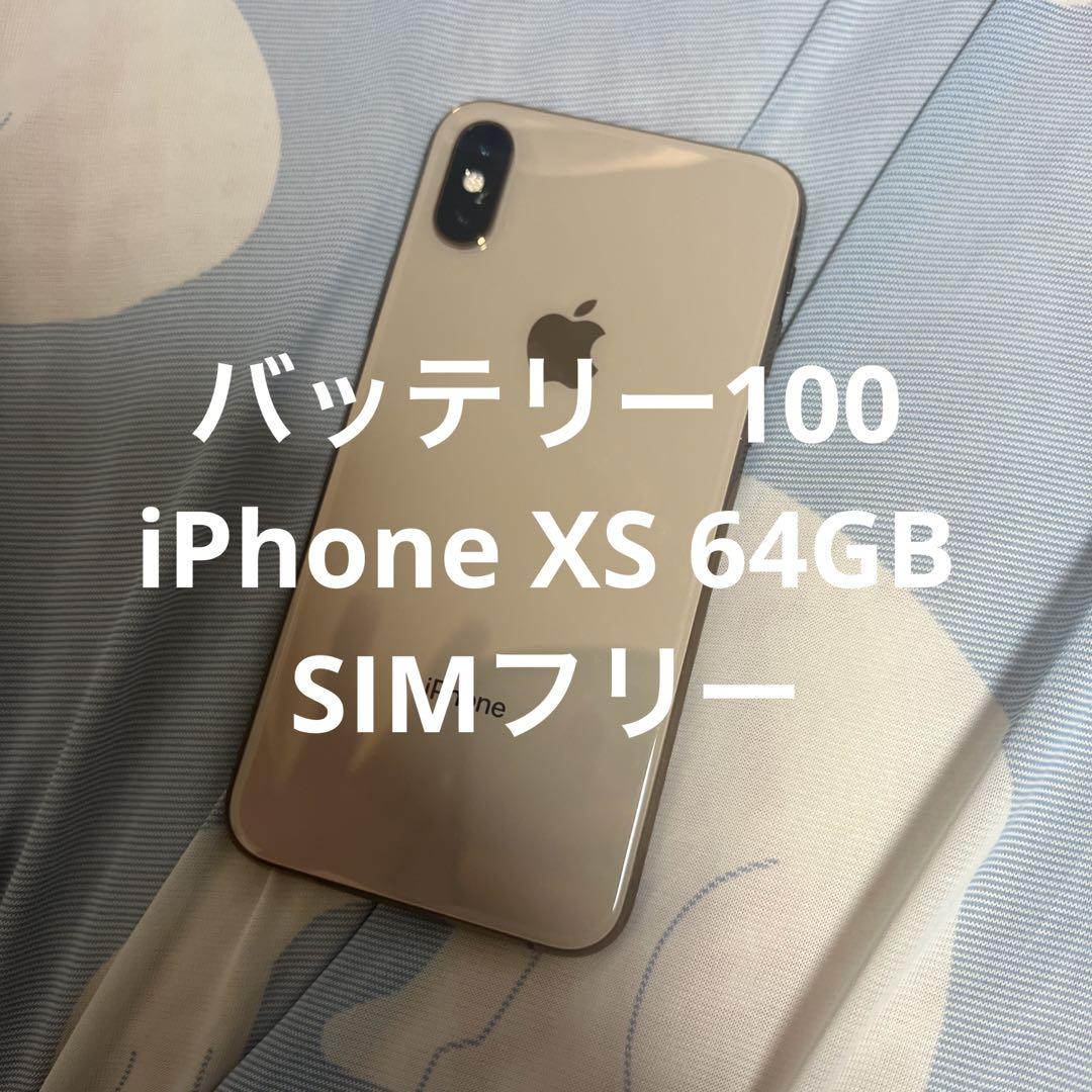 販売 バッテリー100 iPhone Xs Gold 64 GB SIMフリー | jaltenco.gob.mx