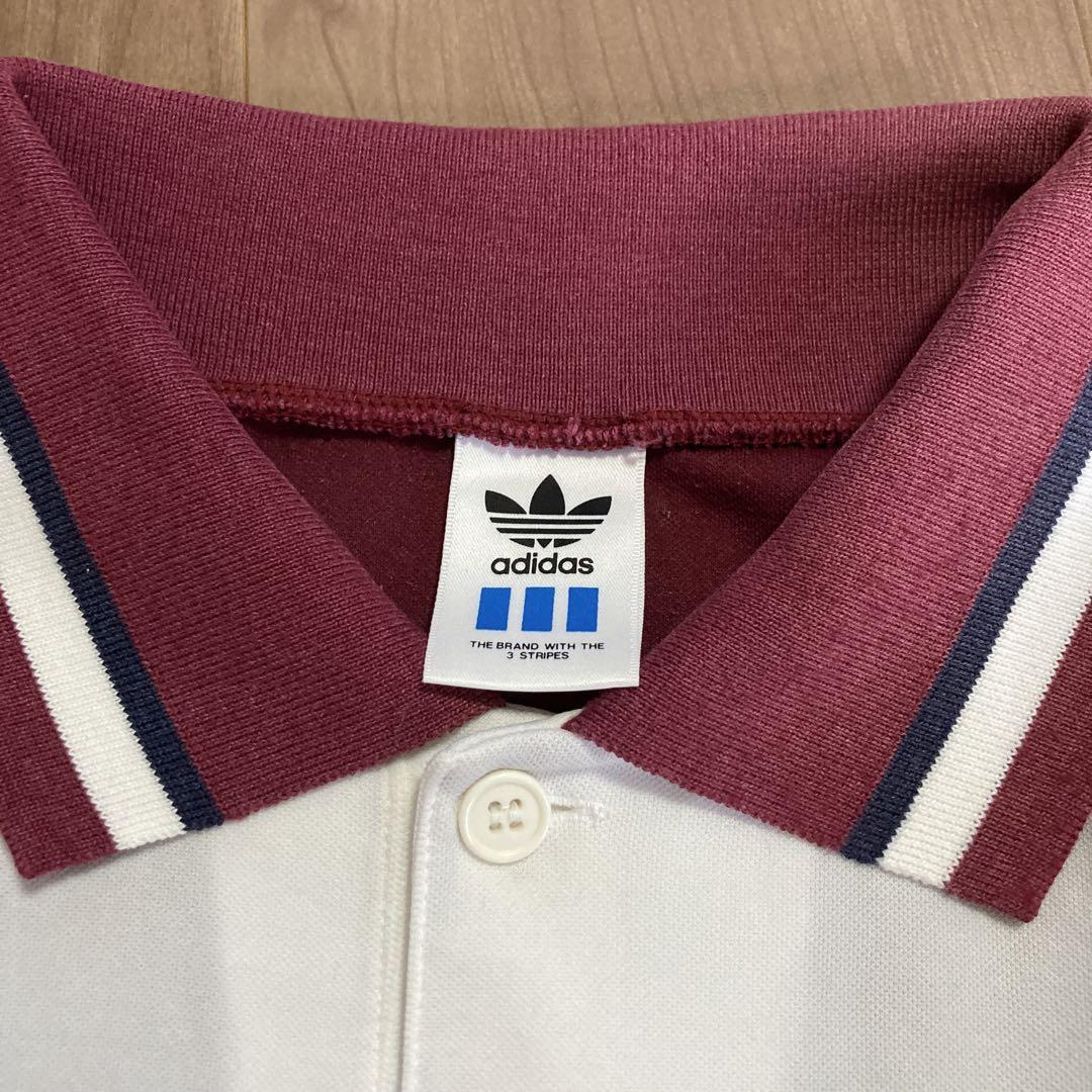 日本製 レトロ adidas 長袖ポロシャツ ジャージ