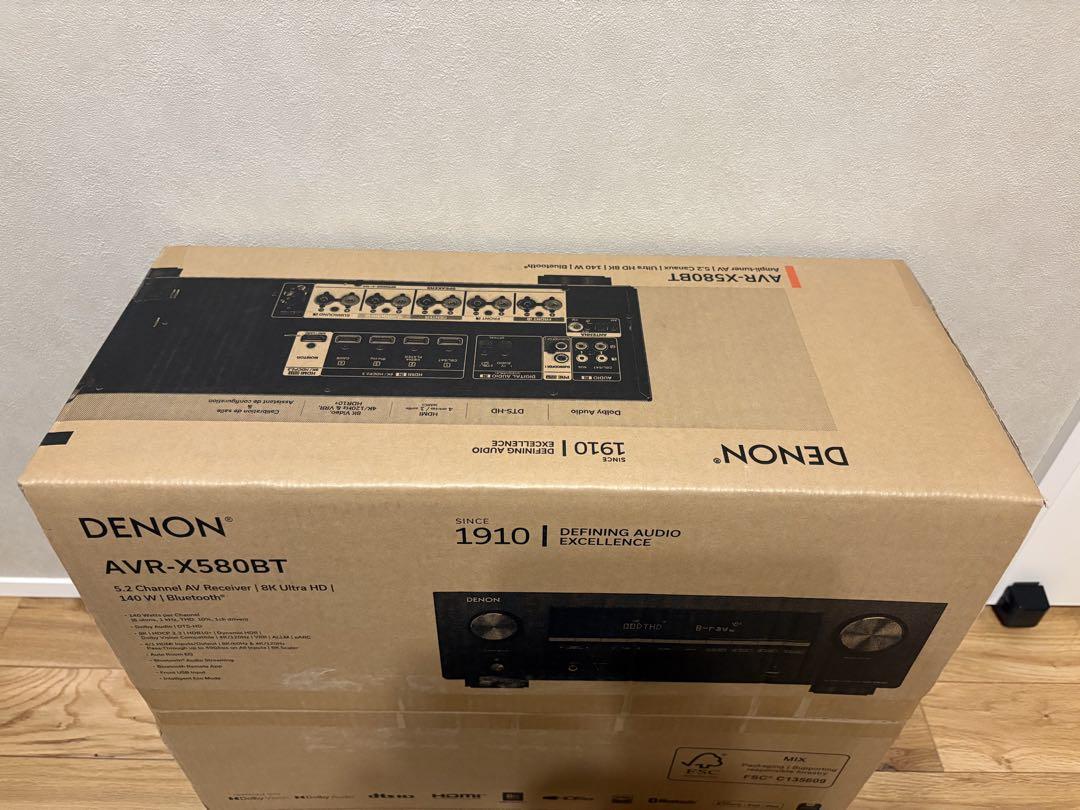 【新品】DENON AVR-X580BT AVアンプ