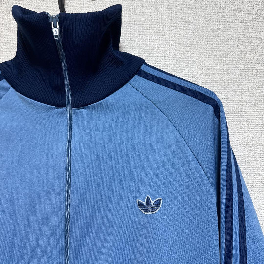 80s デサント製 4号 adidas トラックジャケット　ブルー