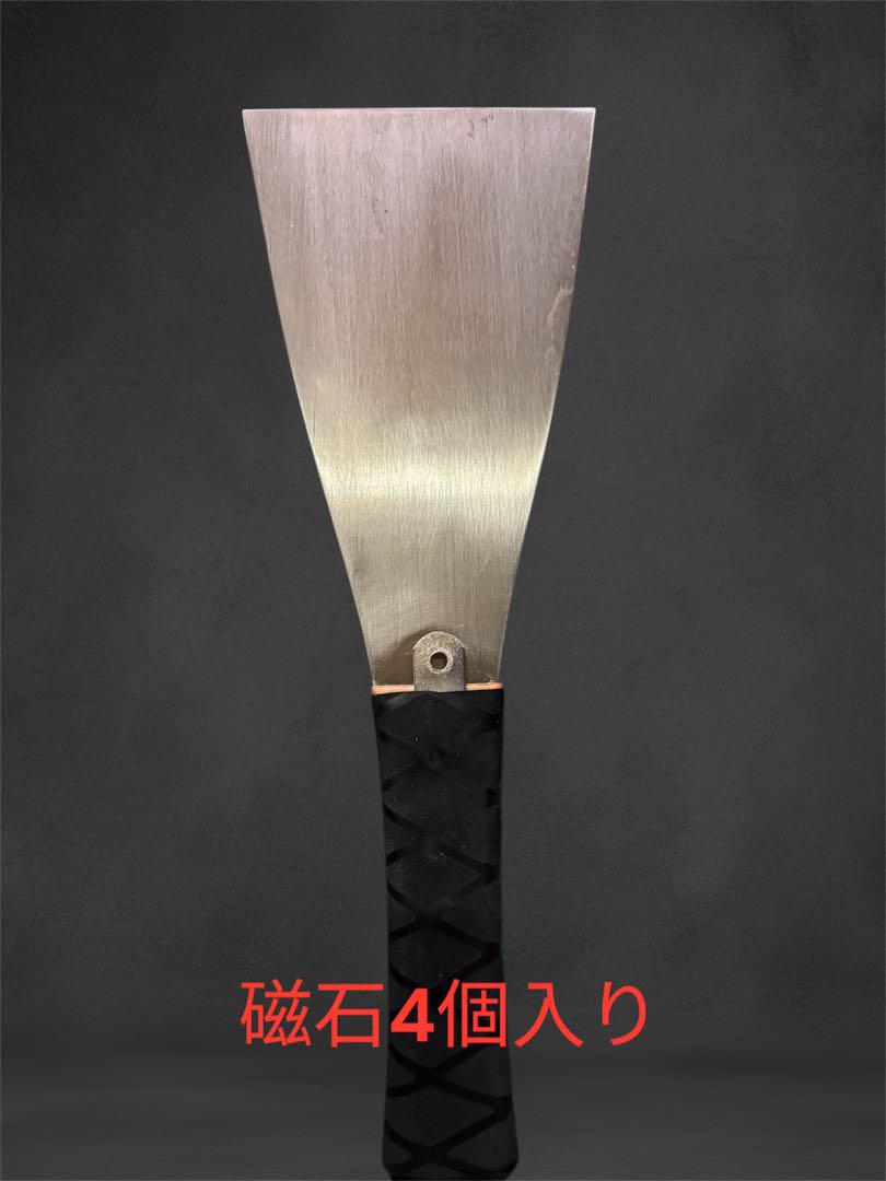 【黒・120mm】硬めバチベラ　シーリング　コーキング　金ベラ　引っ掛け金具付