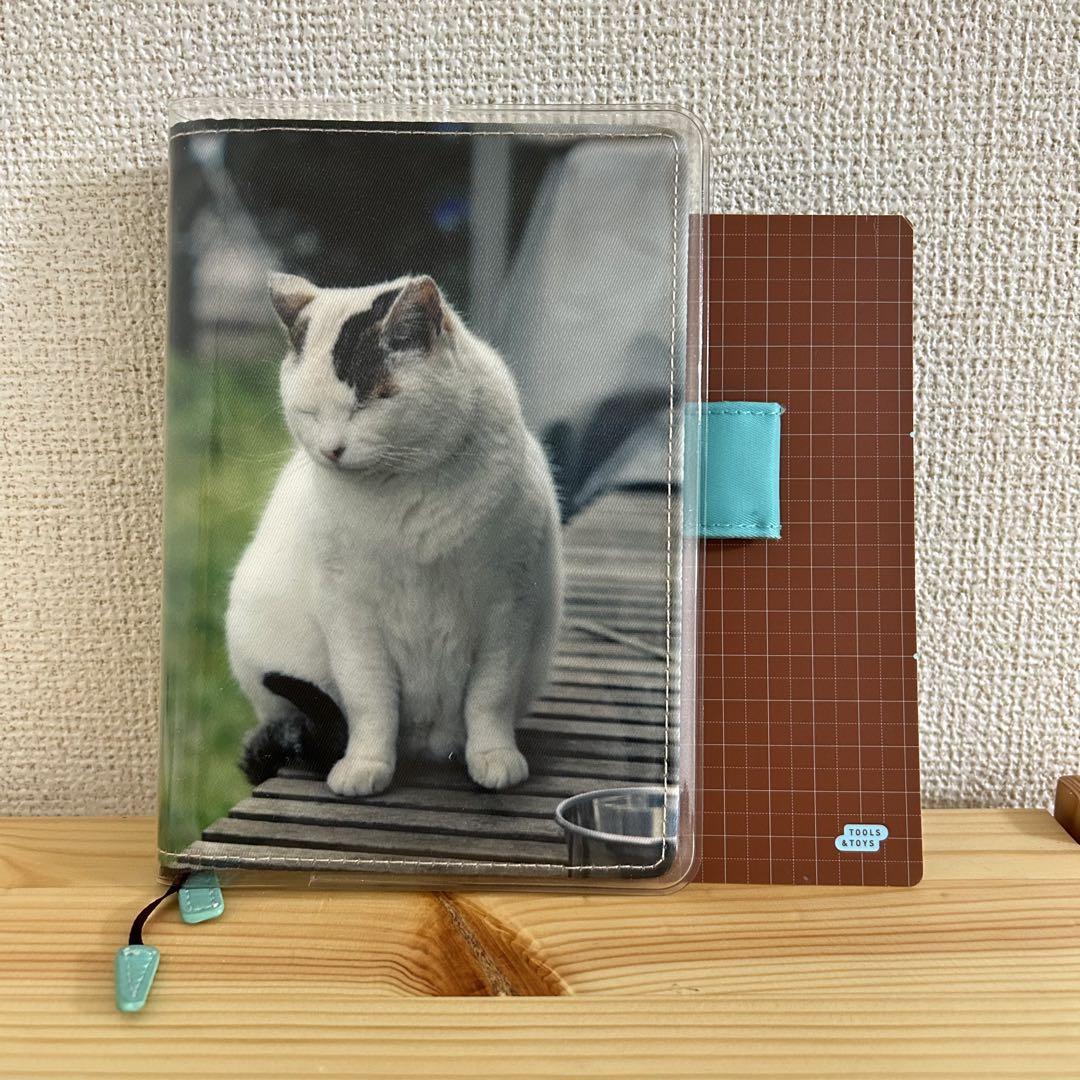 ご*ま様 ほぼ日手帳カバー オリジナル やさしい猫ぽー 下敷き・カバーオンカバー