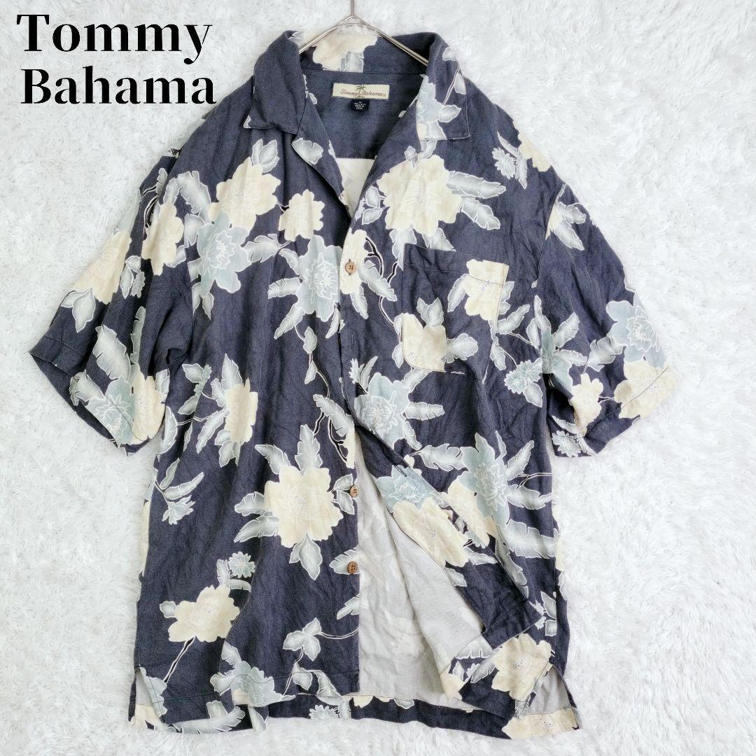 Tommy Bahama　トミーバハマ　シルク　アロハシャツ　花柄　総柄