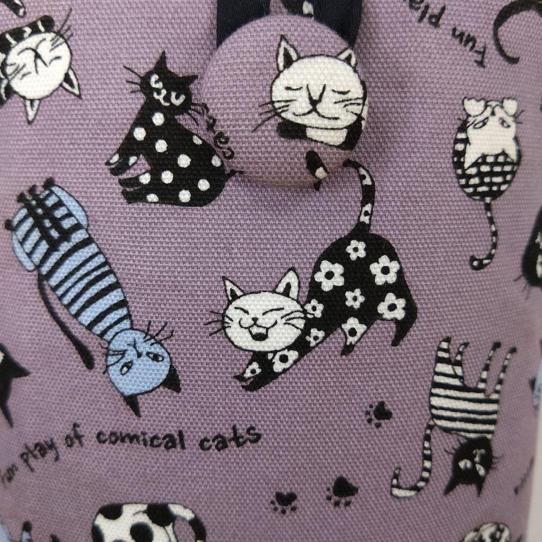 スマホ入れ(猫柄紫色)