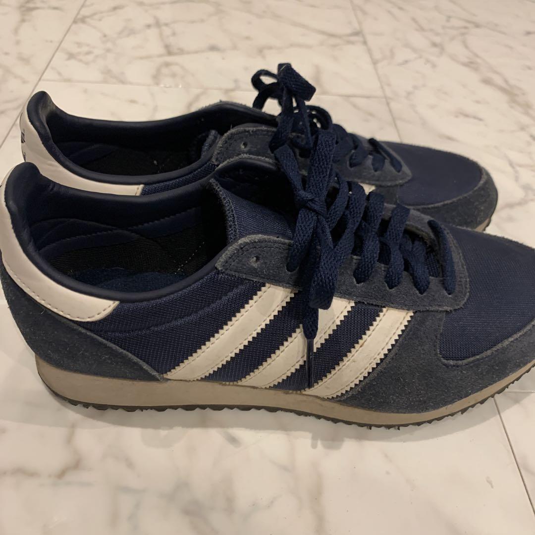 adidas ネイビー スニーカー - メルカリ