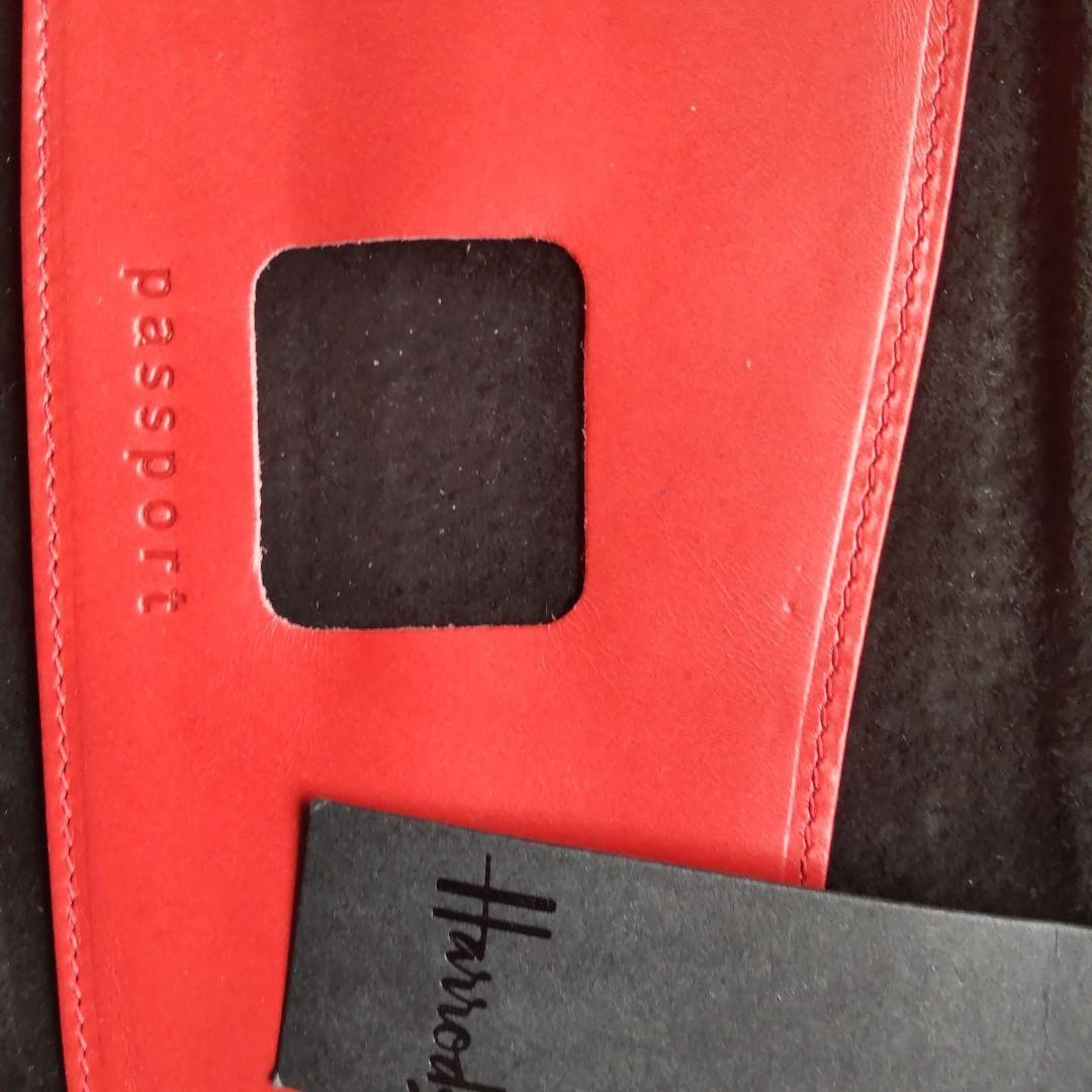 ハロッズ Harrods Red Crocodile Travel Wallet