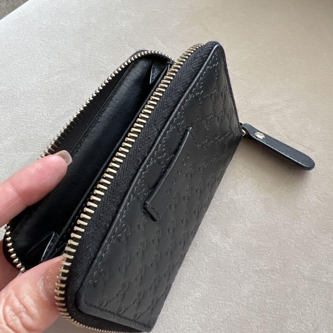 GUCCI ブラック レザー コインケース