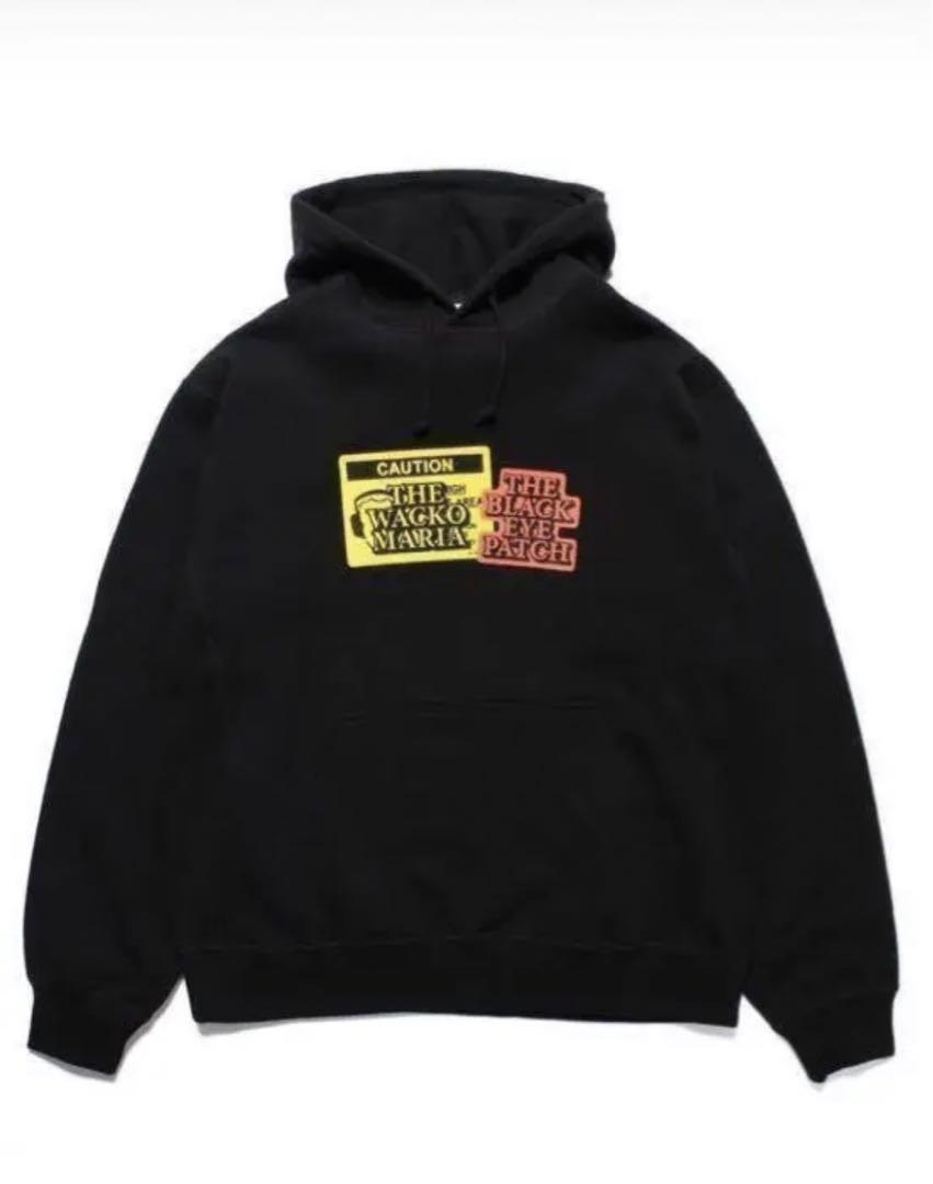 【希少XL】ワコマリア×ブラックアイパッチ♤センターロゴ パーカー☆美品6296 超人気モデル】ブラックアイパッチ×ワコマリア センターロゴ 即
