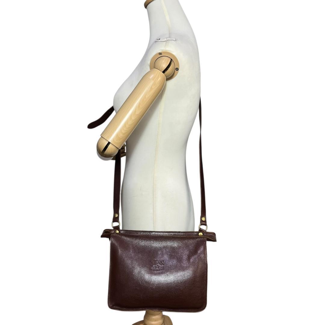 ILBISONTE/イルビゾンテ レザー ショルダーバッグ クロスボディ ILBISONTE/イルビゾンテ レザー ショルダーバッグ クロスボディ