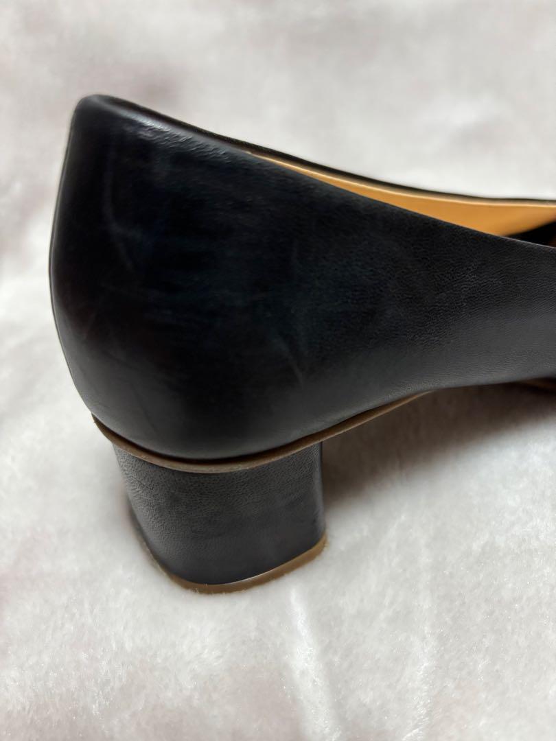 FABIO RUSCONI 黒 パンプス　ヒール36 (23.0cm) ファビオ