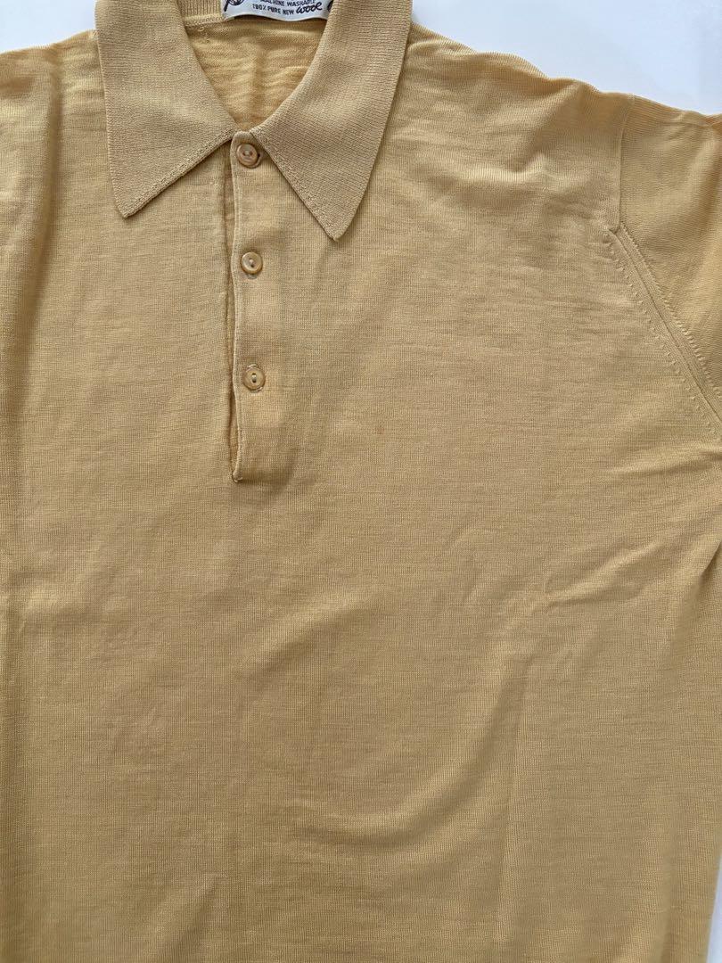 【フォロー割あり・JOHN SMEDLEY 】長袖ポロウールシャツM
