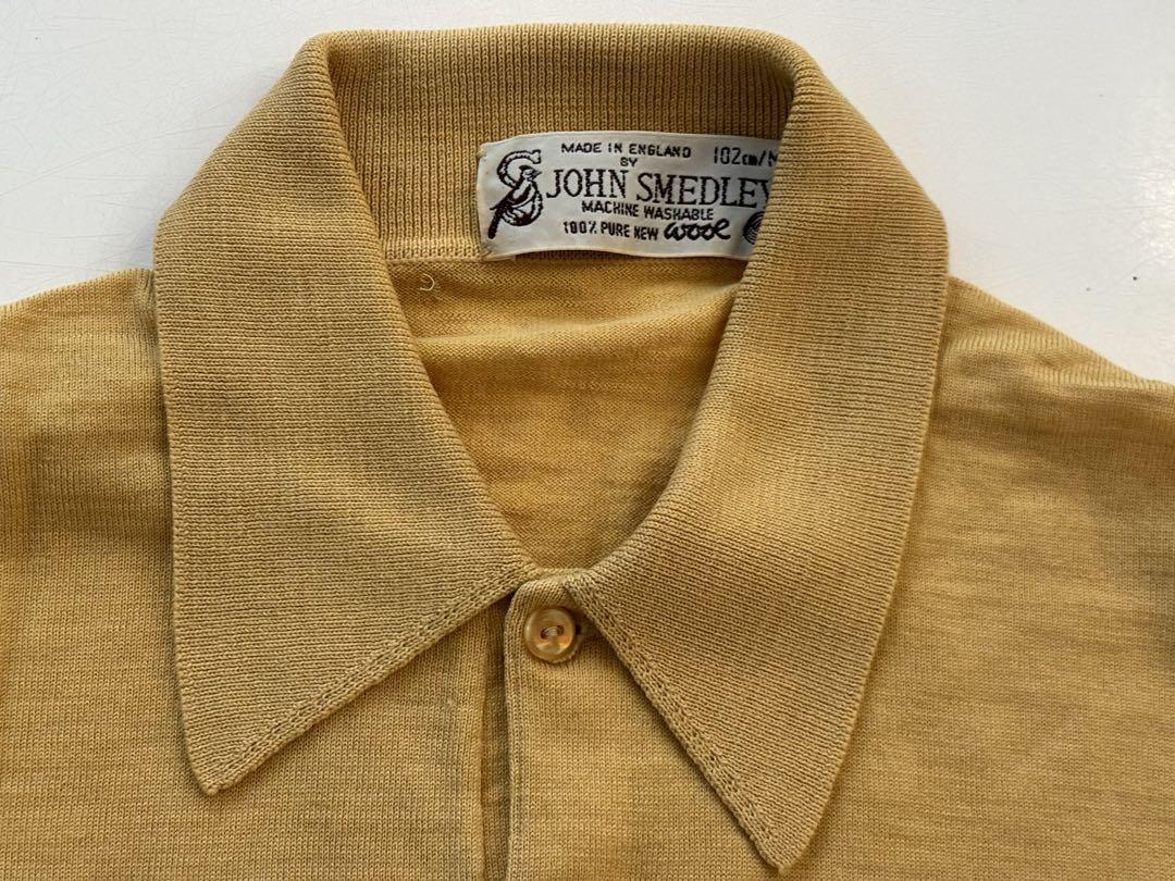 【フォロー割あり・JOHN SMEDLEY 】長袖ポロウールシャツM