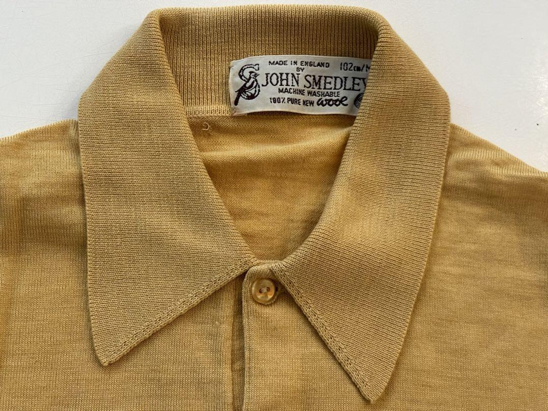 【フォロー割あり・JOHN SMEDLEY 】長袖ポロウールシャツM
